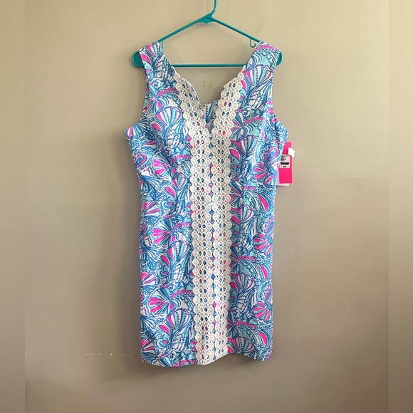 Lilly Pulitzer Target Spring Dress- Blue Pink Size 14 NWT - Picture 1 of 5